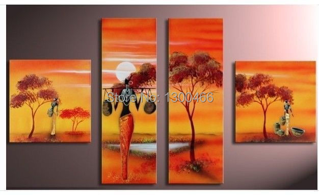 Home Decor Paintings For Sale | hand painted 4 canvas paintings african art home decor Home Decor Paintings For Sale | hand painted 4 canvas paintings african art home decor