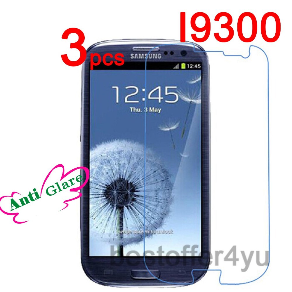 3pcs Matte Anti glare Anti Glare i9300 Screen Protector Guard Film For Samsung Galaxy S3 SIII