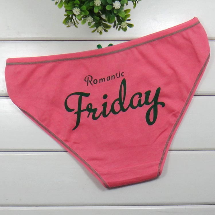 2015 New Week Day Bikini Pant Cotton Damenunterhosen Short Brief Women Underwear Stretch Panties 6282