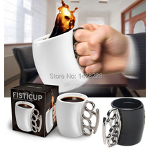 Fisticup Brass Knuckle Duster Handle Coffee Milk Ceramic Mug Cup Fist Cup Gift B2C Shop