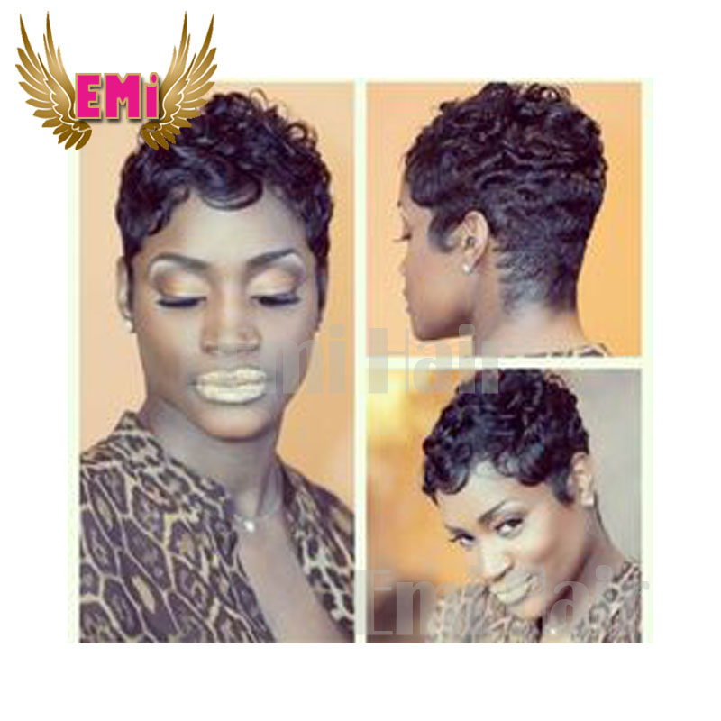 Pixie Human Hair Wigs Black Women Short Hairstyle 2013 Pixie Human Hair Wigs Black Women Short Hairstyle 2013