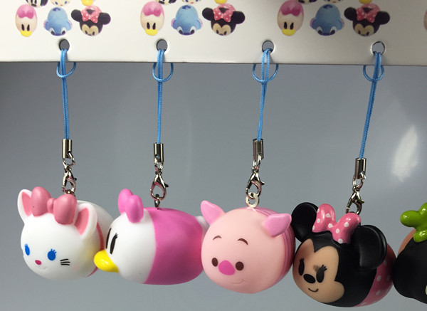 10Pcs/Lot Cute Mini Minnie Mickey Stitch Plastic Vinyl Toy Sound Production Tsum Tsum Kids Toy Keychain Bebe Bonecas