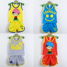 Children Clothing Set Kids Clothes Suit Summer Clothes Suit Baby Sleeveless vest Short pant Sets Suitable for 1-3 year-old