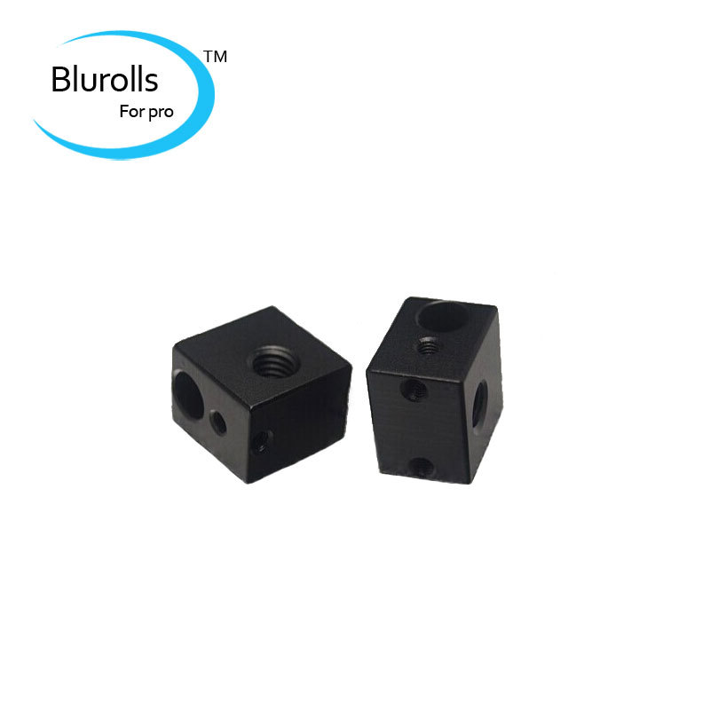 3d printer accessory diy aluminium heater block for e3d hot end black oxide finish top quality