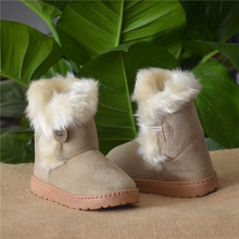 2015 New Child snow boots Kids warm plush snow boots boys girls shoes winter boots casual