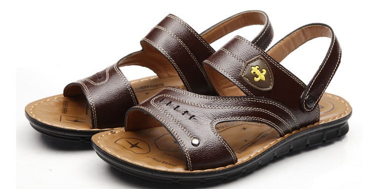 2015 summer marque casual en cuir hommes sandales homme sandales ...