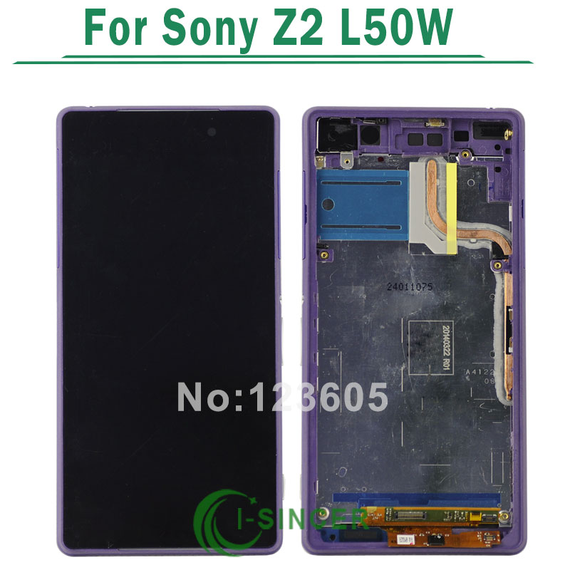 White - 100% Tested LCD Display Touch Screen frame digitizer Assembly For Sony for Xperia Z2 D6503 D6502 Free Shipping