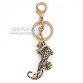 3D Simulation Leopard Animal Key Chain Ring Gold Jaguar Leapord Metal Keychains Personalized Animal Car Keychain