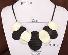 Collier Femme Bijoux Fashion Statement Necklaces Pendants for Women Maxi Vintage Accessories Choker PU Leather Collar