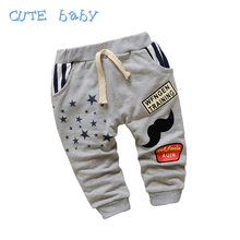New 2016 Spring Children’s Pants Boys Cotton Cute Stars Pattern Baby Pants Boy All-Match Kids Pants For Boy Baby 7-24M