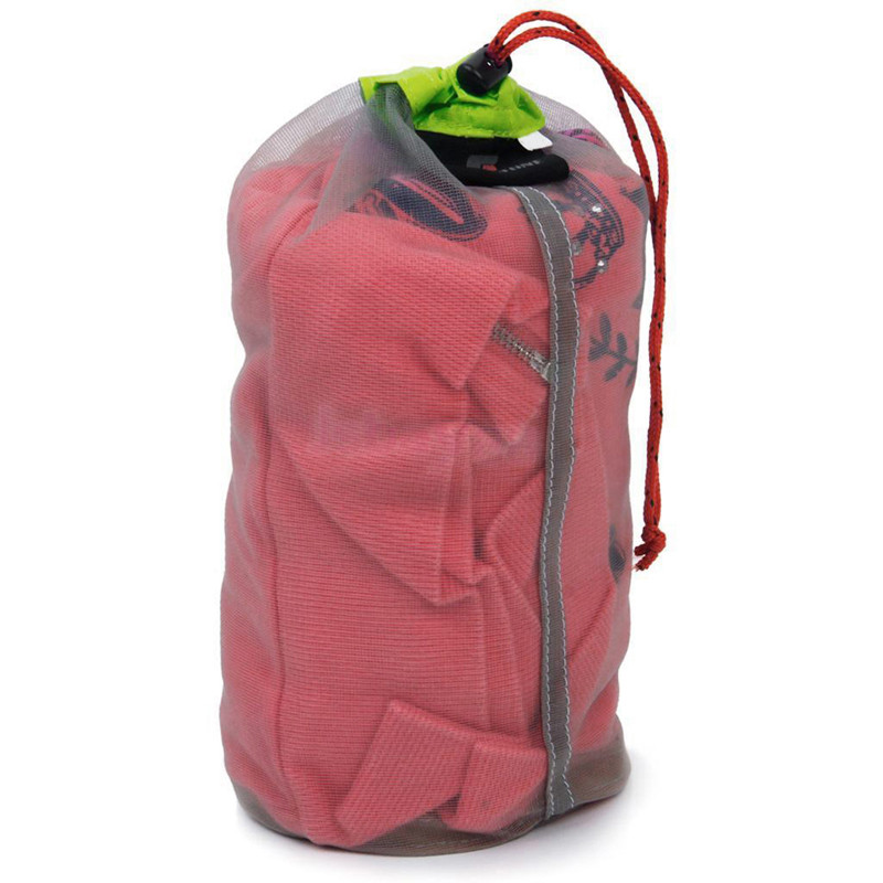 Description Picture 6 of itemCamping Sports Mesh Storage Bag Ultralight Travel Stuff Sack Drawstring Storage Bag Traveling Organizer Portable Outdoor Tool