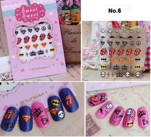 New Beauty 3D Colorful Nail Art Tips Stickers Decal Wraps Acrylic Manicure Decorations Beautiful Fashion Nail