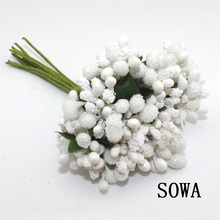 Free Shipping 12PCS/lot Mulberry party Artificial Flower Stamen wire stem/marriage leaves stamen For wedding box decoration