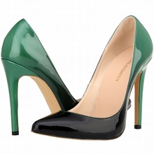 High heels shoes for lover girlfriend pointed toe gradient colors women pumps valentines day gift present ladies shoes