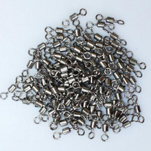 7# 10mm 22kg Ball Bearing Swivel Solid Rings Fishing Connector Brand Steel Alloy  Fishing Tools 100 Pcs