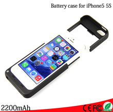 Чехол чехол-зарядка для iphone 5S, 2200 мАч для iPhone 5 5S внешний портативная экстренная аккумулятор резервного копирования зарядное устройство устройство зарядное устройство чехол для iPhone 5 5S