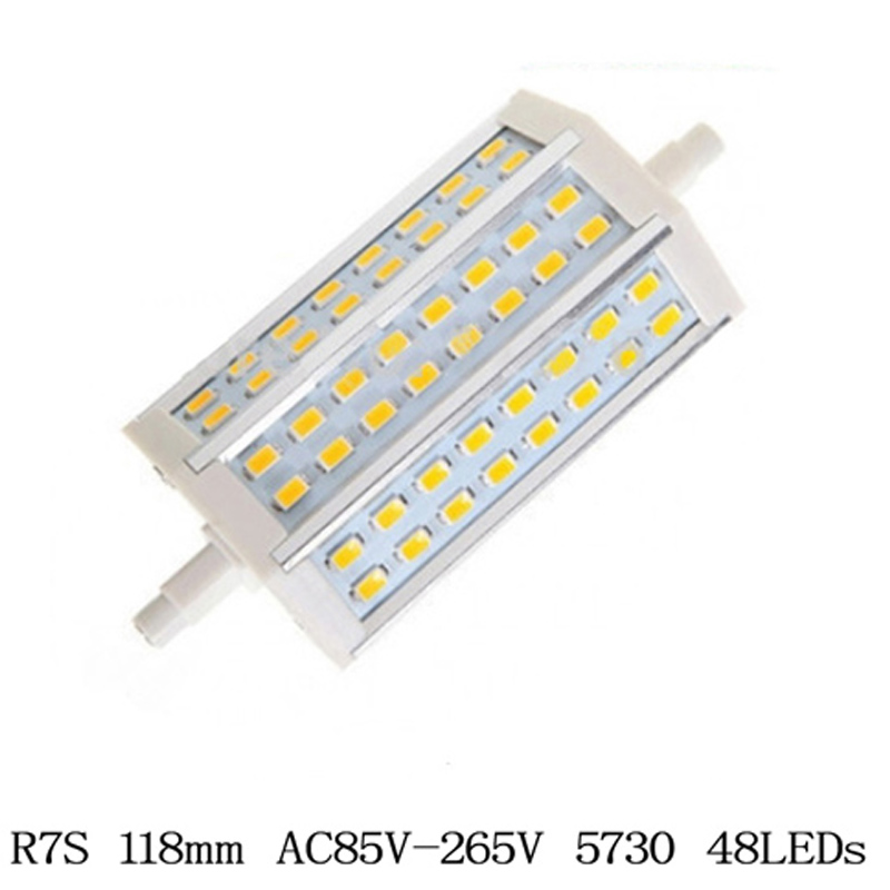 Free Shipping 1pcs R7S LED 118mm 15W 25W 20w J118  LED R7S NO dimmable 5730 5050 corn bulb replace Halogen floodlight