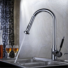 Kitchen pull out sink basin mixer tap chrome swivel brass 2-function Faucet KF020 vasos for jillkets