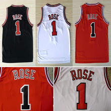 High Quality Chicago Derrick Rose Jersey #1 Basketball Jerseys, Red Black And White Sport Jersey
