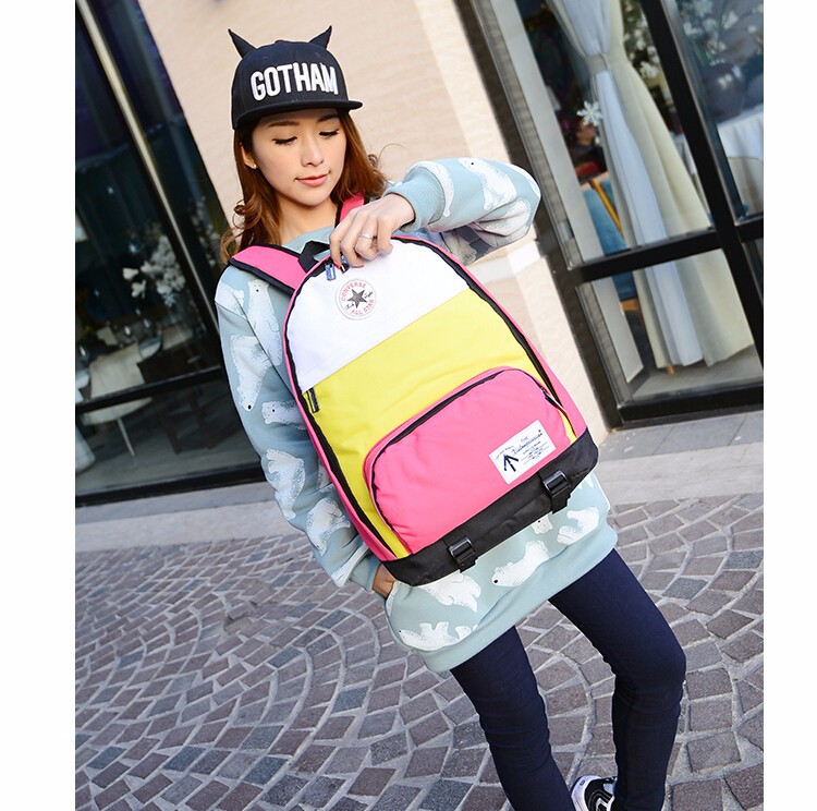 High quality waterproof nylon fabric women backpack girl school bag Casual Travel bags (5)