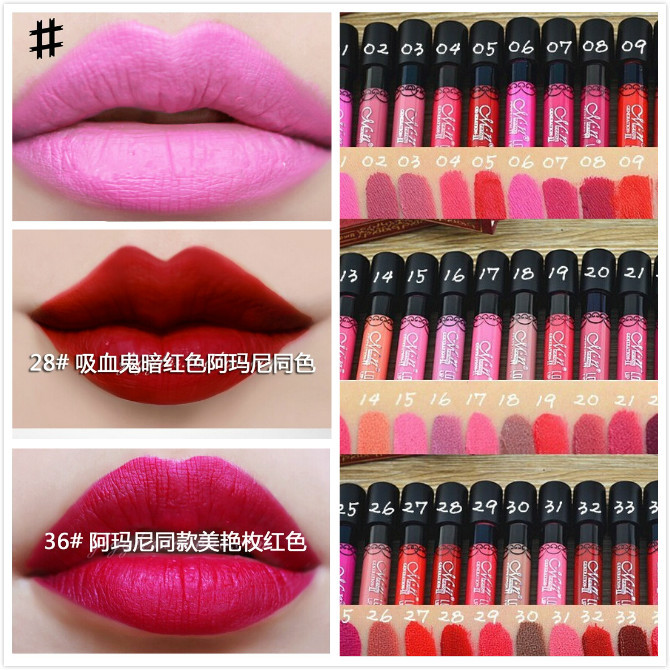 New Arrival Waterproof Elegant Daily Color matte Lipstick smooth lip stick lipgloss Long Lasting Sweet girl
