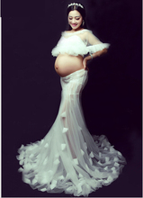 font b Maternity b font Photography Props Clothing Pregnant Women Mermaid Gauze Dress Pregnancy White