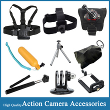 Sj4000 Gopro Accessories For Go pro Hero 4 3 2 Hero3 Hero4 Hero2 Floating Bobber Selfie Monopod Hand Head Chest Strap Adapter