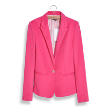 Fashion Jacket Women Suit Foldable Long Sleeves Lapel Coat Lined With Striped Single Button Vogue Jackets