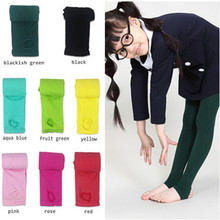 1PC Velvet+Lace! Super elastic! Girls Legging baby pants kid leggins girl pantyhose for 4~12 years old child 15 candy colors