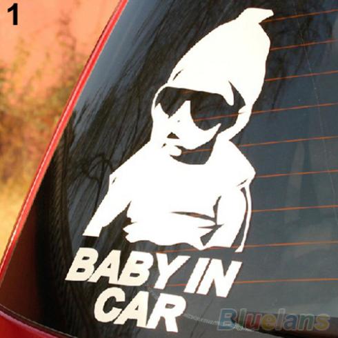 Baby on Board Car Safty Sticker Decal Waterproof Night Reflective Wall Stickers car covers 1VND
