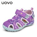 UOVO New Kids Sandals 2016 Summer TAHITI Safe Girls Sandals Beach Girls Shoes Wearable Anti Collision