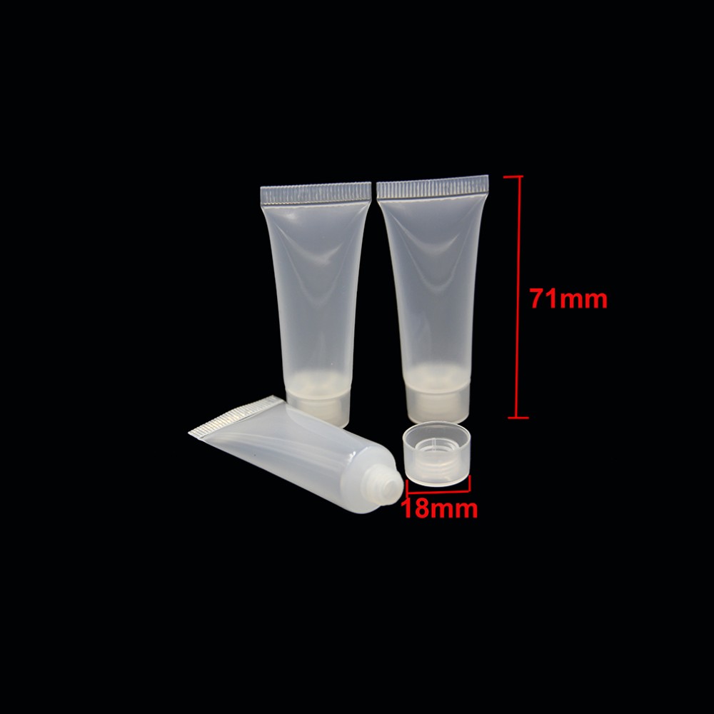 10g Clear Plastic Cream Toothpaste Tubes Empty Cosmetic Sample Mini