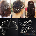 2015 Hot Selling New Fashion Bridal Marriage Hair Pins Simulated pearl Wedding Hairpins 4MUG