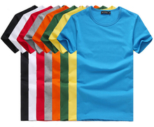 2016 Summer Men’s Short-sleeved Cotton T shirt Men Shirt Solid Casual O-Neck Male Tops Tees Plus Size S-XXXL Free Shipping