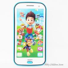 Wholesale PAW Patrol Russian Toy Phone Educational Learning Mobile Toy Song Light Record Story Telling Toy for Children Baby Kid