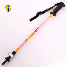 Ultra light Adjustable Telescopic Children Walking Stick Hiking Climbing Camping Trekking Pole Carbon Fiber Alpenstock Blue