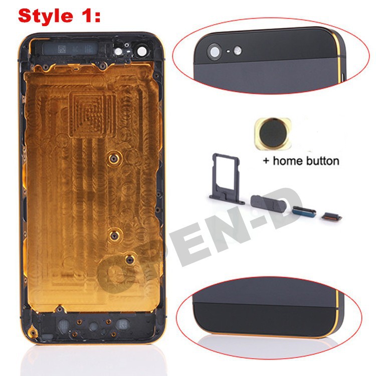 OPEN-D black gold edge housing for iphone5 