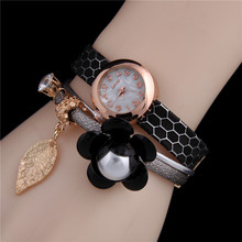 2016 Free shipping hot sale pearl pendant bracelet watches women digital watch relogio masculino quartz Watch