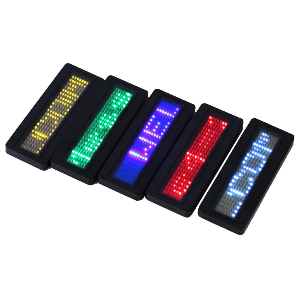 1pcs Blue LED Programmable Scrolling Name Message Badge Tag Digital Display English Newest