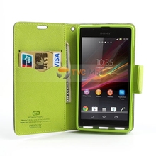 New Stylish Leather Mercury Fancy Diary Stand Leather Case for Sony Xperia SP C5303 C5302 C5306