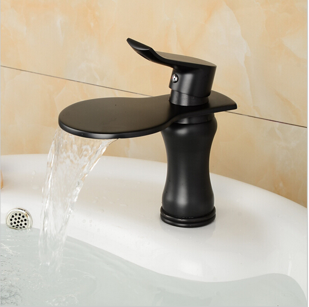 Фотография Bathroom Oil Rubbed Bronze Basin Faucet Sink Mixer Tap Water Tap Single Handle Deck Mount Countertop