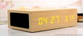 Wooden Bluetooth Speaker NFC Function Qi Wireless Charger Transmitter Alarm Clock for Phone Pad MP3 MP4
