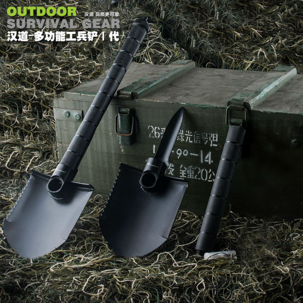 DHL free shipping outdoor camping tool four in one shovel multifunctional sapper shovel axe saw survival