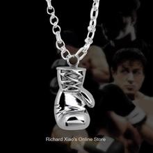 Gold Silver Fashion Lovely Mini Boxing Glove Necklace Boxing match Jewelry Stainless Steel Cool Pendant for