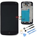 Replacement LCD Display Touch Digitizer Screen With Frame Assembly For LG Nexus 4 E960 Free Tools