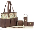 7pcs set Mummy Diaper Bag Maternity Baby Kids Diaper Mat Pad Bags baby Tote Messenger Bags