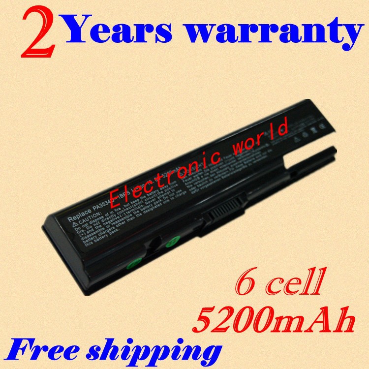 Replacement Laptop Battery for Toshiba PA3534U-1BRS and Satellite Pro A200, A205, A210, A215, A300, A305, A305D, A355, A355D