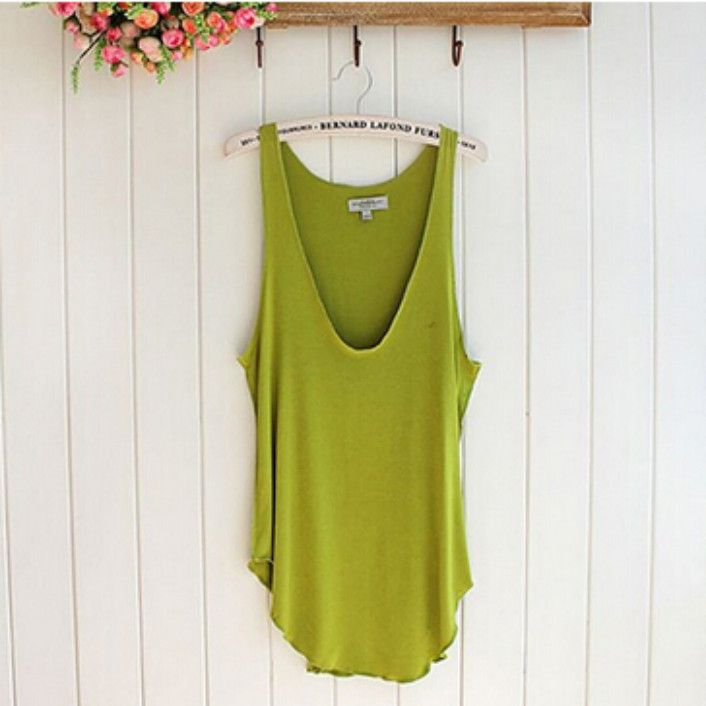 Attractive Fashion Summer Woman Lady Sleeveless V Neck Candy Vest Loose Tank Tops T shirt June