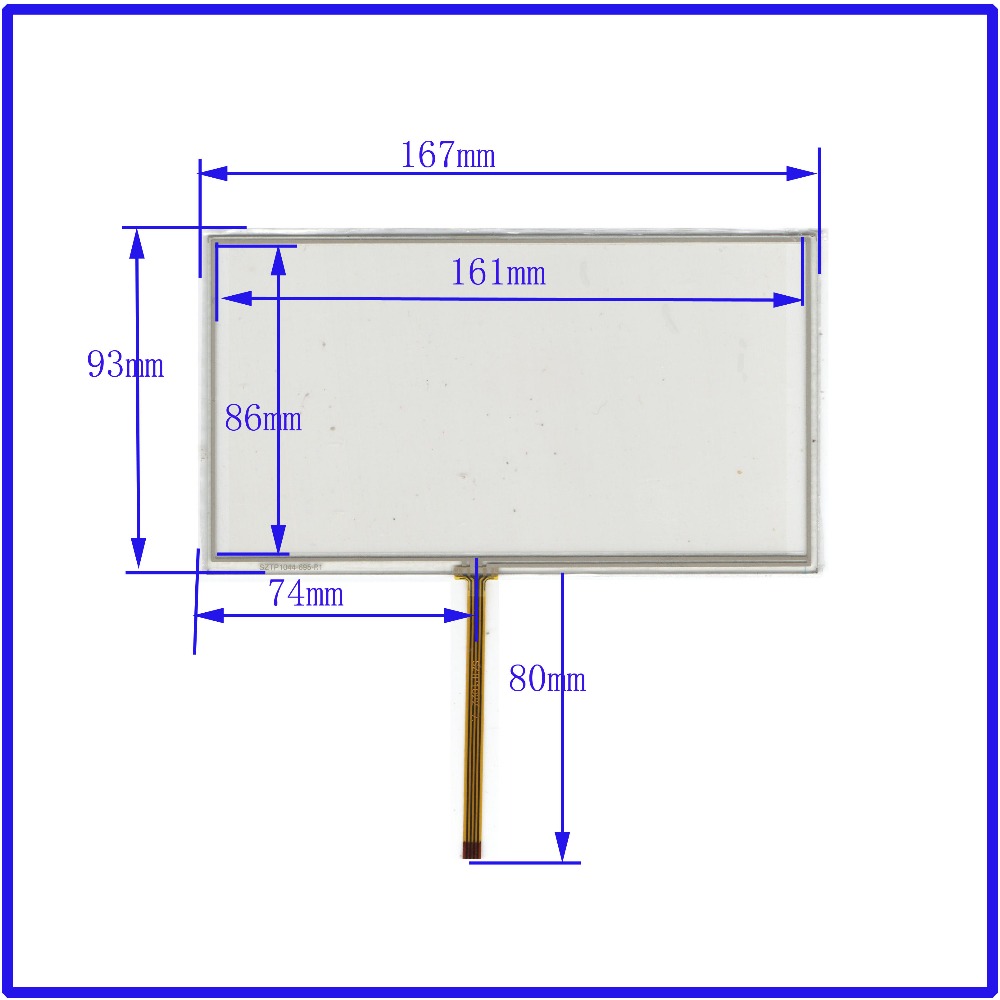 New 7 inch TOUCH Screen panels 167mm 93mm for GPS or commercial use post
