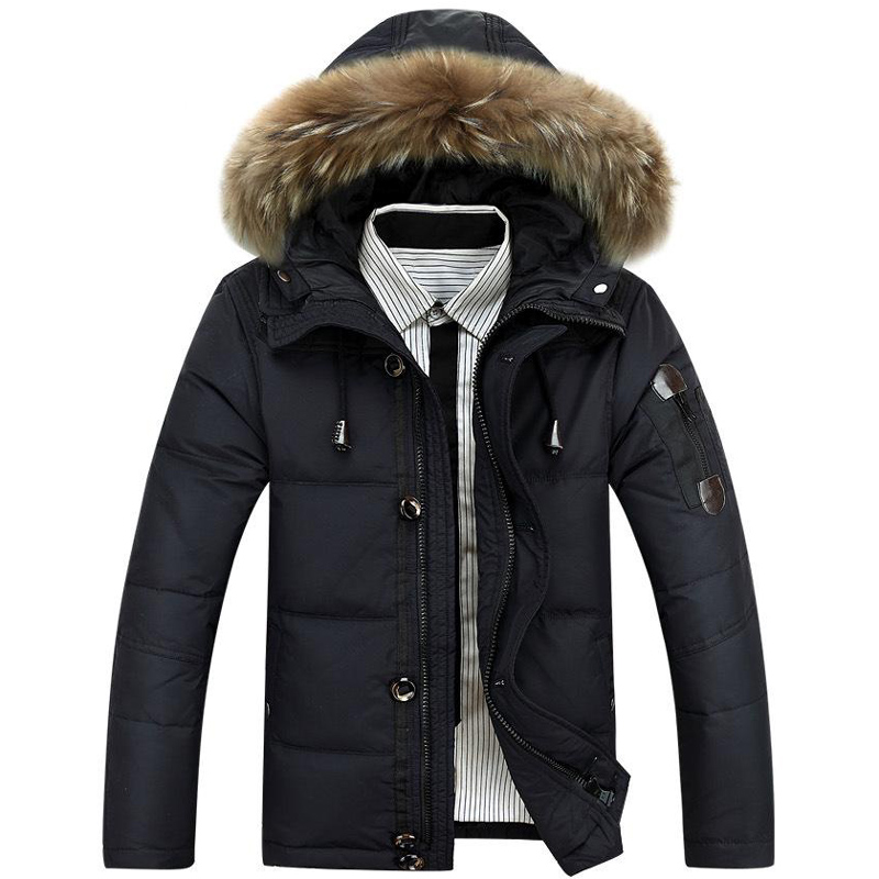 Men s brand Battlefield Winter Keep Warm Coat 90 White Duck Down Long section Jacket Coat